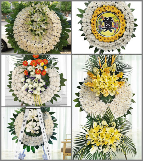山西阳泉郊区河底镇下章召村花圈速递